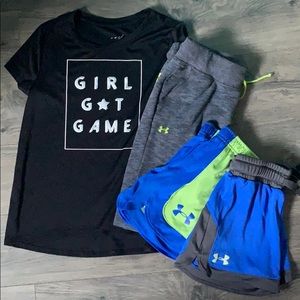 Girls Under Armour sporty lot 4pc